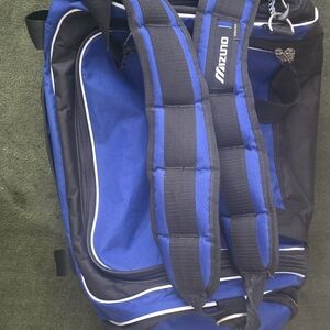 Mizuno Black and Blue Duffel Bag